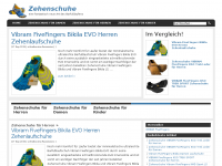 Screenshot des Blogs Zehenschuhe Online-Shop