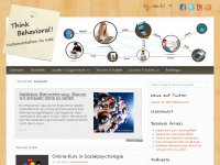 Screenshot des Blogs Think Behavioral! – Nutzerverhalten im Web