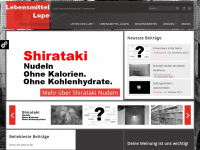 Screenshot des Blogs Lebensmittellupe.de
