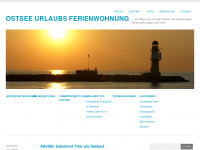Screenshot des Blogs Ostsee Ferienwohnung