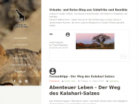 Screenshot des Blogs Urlaubsblog Südafrika und Namibia