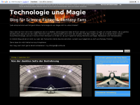Screenshot des Blogs Technologie und Magie: Blog für SciFi & Fantasy Fans