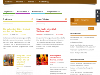 Screenshot des Blogs Küchengeplauder -Magazin+Community