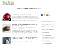 Screenshot des Blogs Barbara Sieberth. Gemeinderätin Salzburg: Jugend, Frauen & Kultur