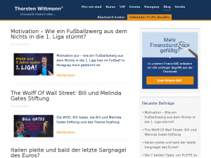 Screenshot des Blogs Klartext-News, Finanzen mit Klartext