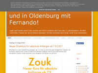 Screenshot des Blogs Zouk tanzen in Bremen und in Oldenburg mit Fernando!