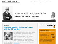 Screenshot des Blogs Klaus Wenderoth – Menschen, Medien, Meinungen … Experten im Interview