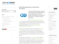 Screenshot des Blogs SAFE-ADDRESS Blog