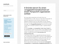 Screenshot des Blogs eventsofa – Alles rund um Events & Startup Leben