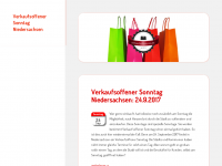Screenshot des Blogs Verkaufsoffener Sonntag – Niedersachsen