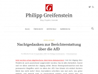 Screenshot des Blogs Philipp Greifenstein – Blog, Projekte, Kontakt