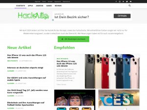 Screenshot des Blogs Hack4Life – Mehr als nur ein Apple Blog