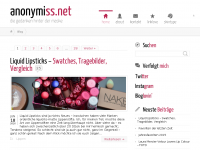 Screenshot des Blogs Anonymiss – Die Gedanken hinter der Maske