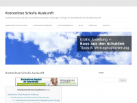 Screenshot des Blogs Kostenlose Schufa Auskunft