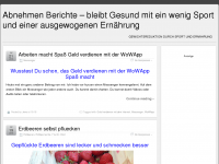 Screenshot des Blogs Abnehmen-Berichte