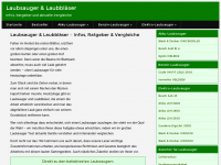 Screenshot des Blogs Laubsauger & Laubbläser Tests
