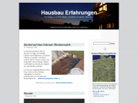Screenshot des Blogs Hausbau Erfahrungen