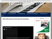 Screenshot des Blogs Fernstudiuminfo.net: Fernlehrgänge, Fernstudium, Fernschulen