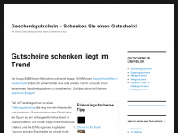 Screenshot des Blogs Der Geschenkgutschein Blog