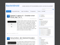Screenshot des Blogs Basteldroid