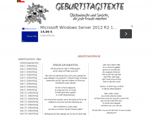 Screenshot des Blogs Die Besten Geburtstagssprüche