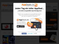 Screenshot des Blogs AppDeals.de: Die besten Apps kostenlos! iPhone & Android Apps kostenlos!