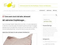 Screenshot des Blogs Informations- Blog für Bio Bettdecken , Matratzen, Naturmaterialien und Ökonews