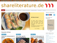 Screenshot des Blogs www.shareliterature.de