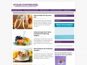 Screenshot des Blogs Vitaler Stoffwechsel