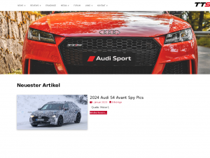 Screenshot des Blogs TTS-Freunde.de – Der AudiBlog
