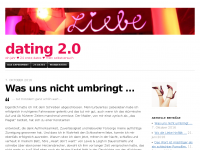 Screenshot des Blogs Dating 2.0