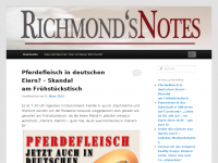 Screenshot des Blogs RichmondsNotes – All das, was uns bewegt