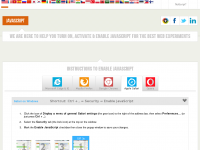 Screenshot des Blogs Instructions to enable / activate JavaScript – javascriptON.com