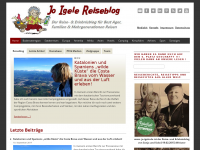 Screenshot des Blogs Jo Igele Reiseblog / Travel Blog, Reiseberichte