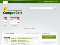 Screenshot des Blogs CampusGeiz – Studentenrabatte