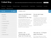 Screenshot des Blogs Fussball Blog und Info