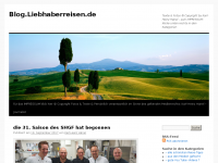 Screenshot des Blogs Liebhaberreisen