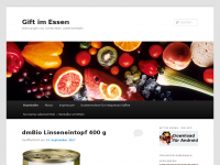Screenshot des Blogs Gift im Essen