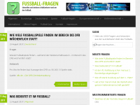 Screenshot des Blogs Fussball-Fragen