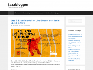 Screenshot des Blogs Jazz Blog