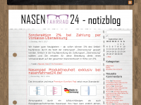 Screenshot des Blogs nasenfahrrad24.de notizblog
