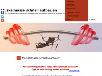 Screenshot des Blogs Muskelmasse schnell aufbauen