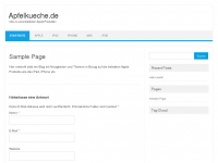Screenshot des Blogs Apfelküche. Gerüchte, die schmecken.