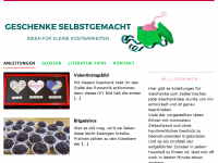 Screenshot des Blogs Die Geschenkemacherin