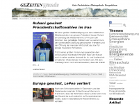 Screenshot des Blogs Gute Nachrichten | gezeitenwende.org