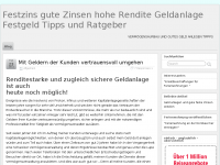 Screenshot des Blogs Festzins gute Zinsen