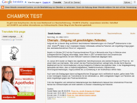 Screenshot des Blogs Champix, die neue Antiraucherpille.