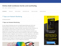 Screenshot des Blogs Online Geld verdienen seriös und nachhaltig