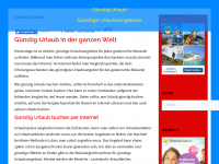 Screenshot des Blogs Günstig Urlaub