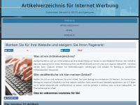Screenshot des Blogs Artikelverzeichnis für Internet Werbung